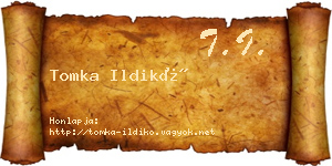 Tomka Ildikó névjegykártya