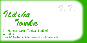 ildiko tomka business card